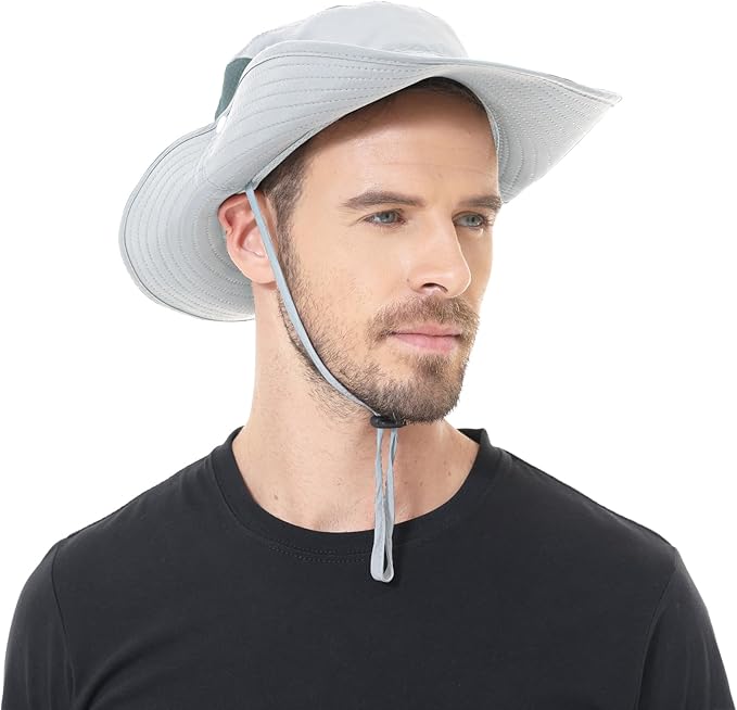 Sun Hat for Men Women UPF 50+ Fishing Hats Waterproof Wide Brim Boonie Bucket Hat for Safari Beach Hiking Garden