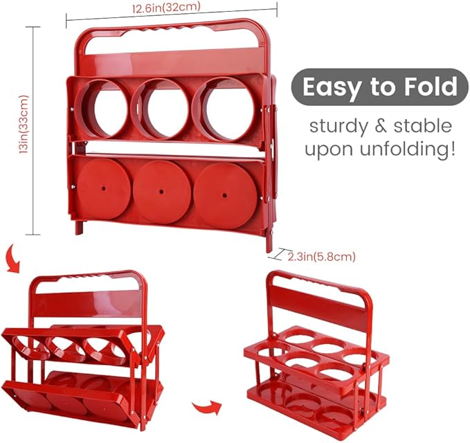 musbus Reusable Drink Carrier with Handle for Food Delivery Drivers, Portable Cup/Coffee Holder Accessories for Delivery, Foldable Drinks Caddy with Tray, Car Durable Plastic Festive Bottle, Vacation