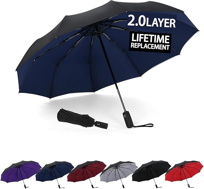 Windproof Travel Umbrella - Automatic, Compact, Windproof