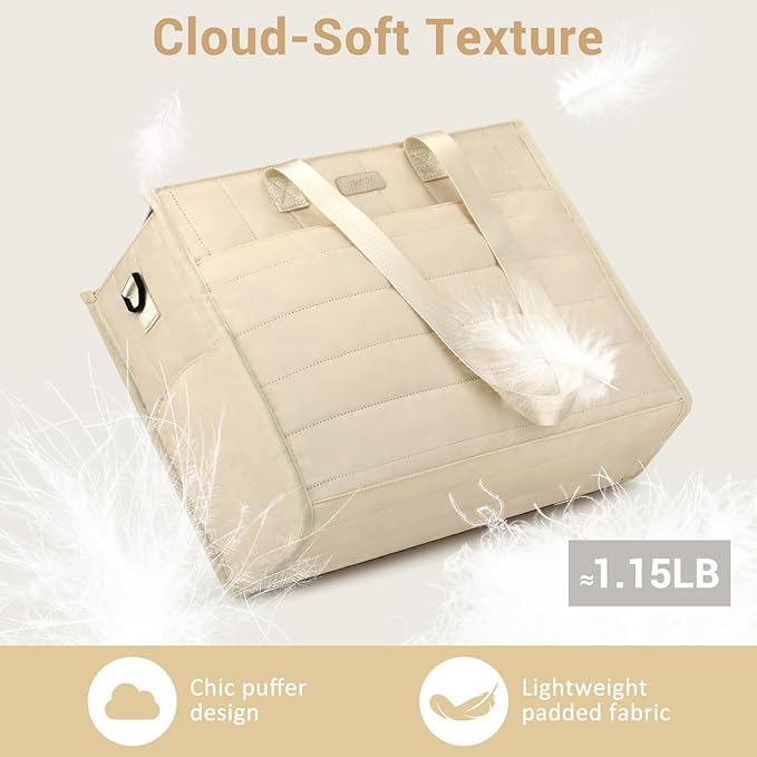 IBFUN Utility Tote Bag with 14/24 Pockets Zip Top Teacher Tote Bag for Teacher/Work Women