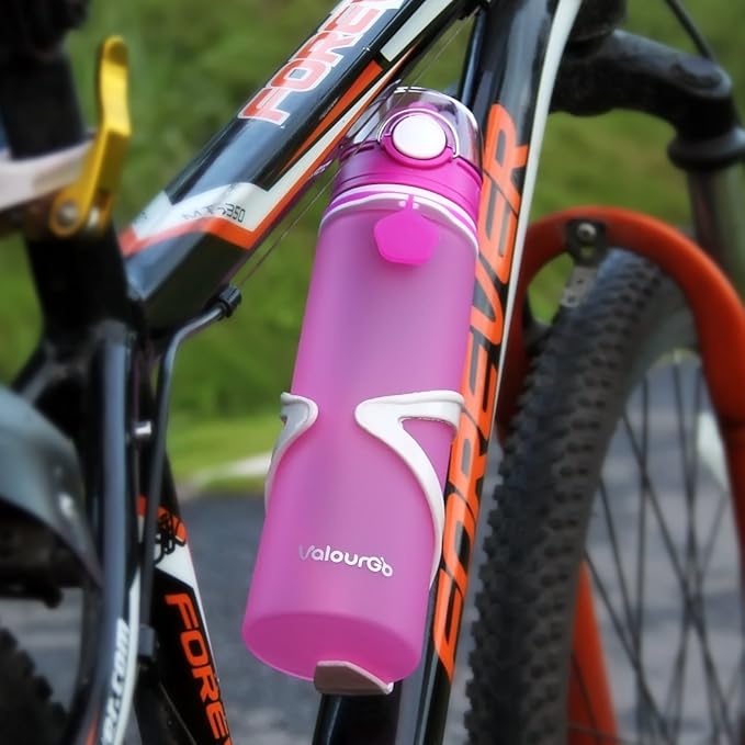 Valourgo Collapsible Water Bottle, Silicone Foldable with Leak Proof Valve BPA Free, Aqua Blue, 21 oz