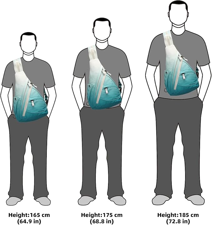 KL928 Canvas Sling Bag - Small Crossbody Backpack Shoulder Casual Daypack Rucksack for Men Women(Large Version)