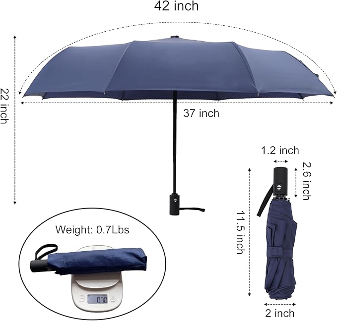 Travel Compact Umbrellas for Rain Portable Automatic Open/Close Windproof Folding Small Umbrella