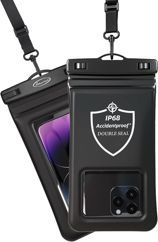 AiRunTech Floating Waterproof Phone Pouch,Double Seal Phone Case with Lanyard Protector for iPhone 17 16 15 14 13 12 Pro Max,Kayak Cellphone Bag Beach Cruise Ship Essentials Vacation Accessories