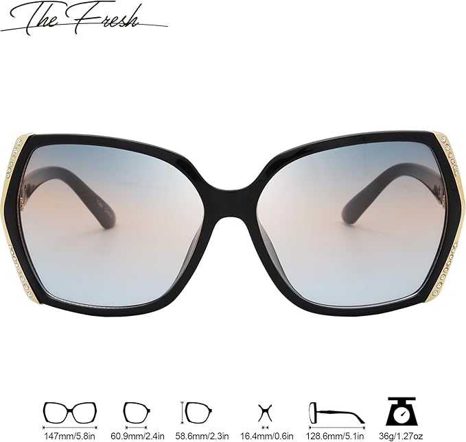 The Fresh Classic Crystal Elegant Women Beauty Design Sunglasses Gift Box
