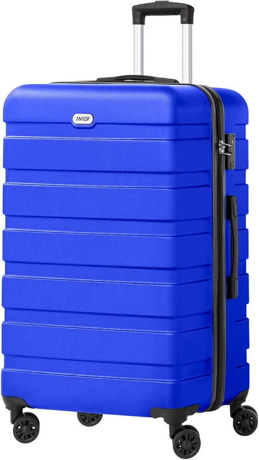 AnyZip Luggage PC ABS Hardside Lightweight Suitcase with 4 Universal Wheels TSA Lock Checked-Large 28 Inch Blue