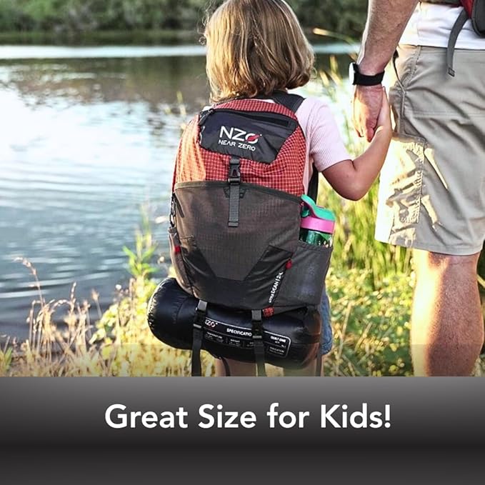 NEAR ZERO Little Dean 20L Camping Backpack, Lightweight Hiking Daypack for Kids & Adults, Durable Outdoor Travel Pack with Smart Storage