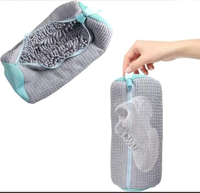 Shoe Washing Machine Bag Laundry Shoe Bags for Washing Machine, 2Pcs Shoe Washing Bag Shoe Laundry Bag for Washer and Dryer Reusable Shoe Washing Bags (Grey-2Pcs)