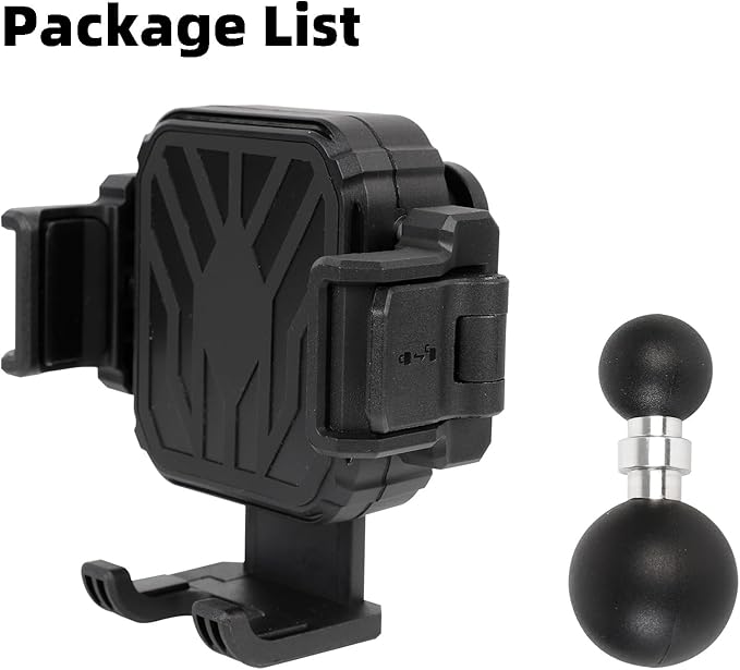 FPN Universal Phone Holder Base for RAM Mounts B Size Double Socket Arm, 1" (25mm) Ball Mount with Vibration Dampener [Camera Friendly] [1s Lock & Release], Fits 4.7-7.2" Smartphones