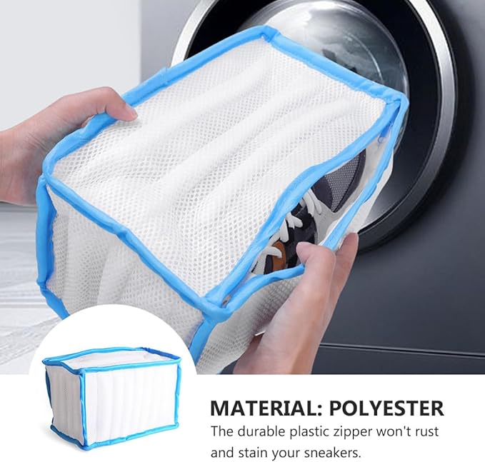 Mesh Shoes Wash Bag Thickened Sandwich Mesh Laundry Bag for Washing Machine with Anti-Deformation Design