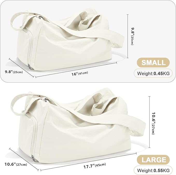 Small Gym Bag with Shoe Compartment, Workout Sport Duffle Bag for Women Travel, Waterproof Shoulder Overnight Bags Lightweight Carry on Tote Bags for Swim, Yoga, Dance