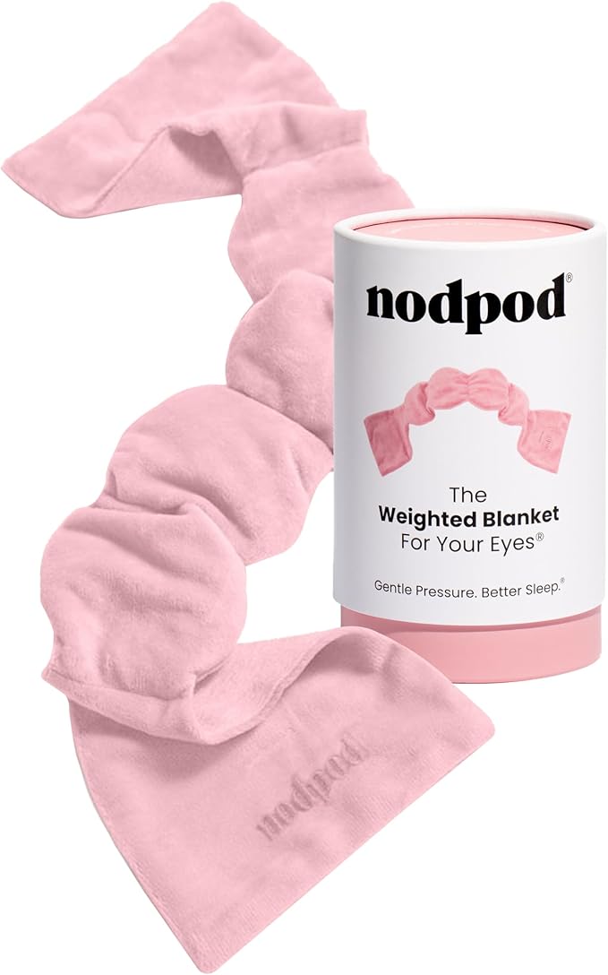 Nodpod Gentle Pressure Sleep Mask | Patented Light Blocking Design for Sleeping, Traveling & Relaxation - Blush Pink