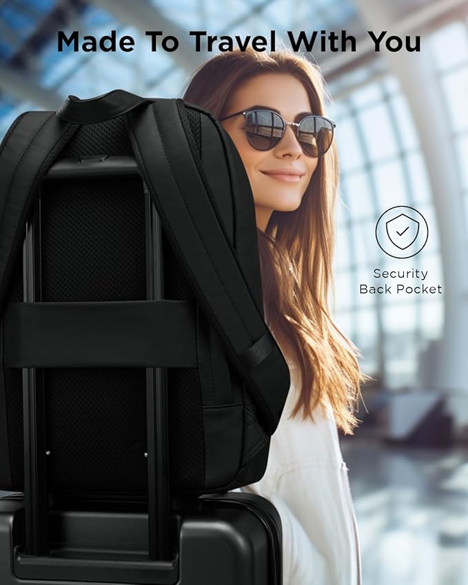 Lenovo Laptop Backpack (B500) -15L Capacity Padded Tablet & Computer Bag with Lock Zipper, Black, 15.6 Inch