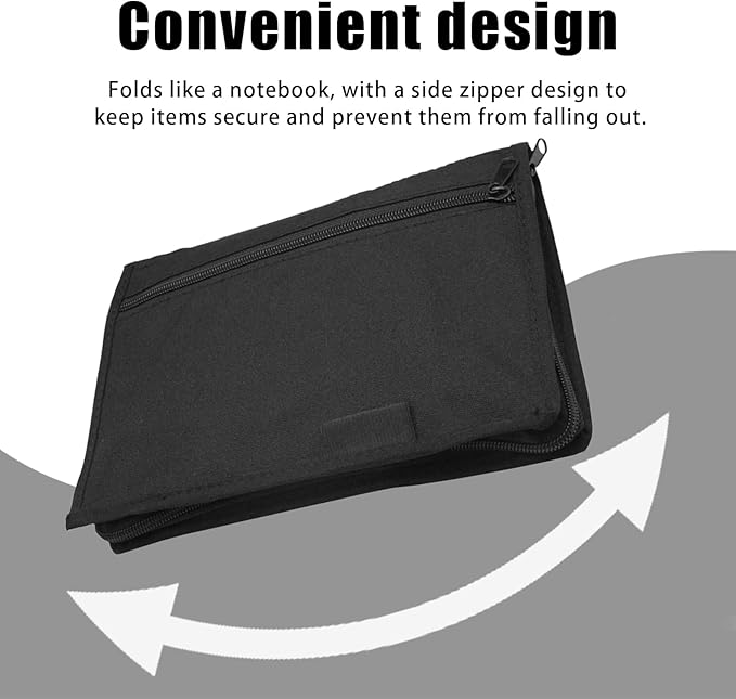 Car Registration and Insurance Holder, Glove Compartment Document Holder Owners Manual Case, Zippered Pouch Multi-Pocket Glove Bag Interior Car Accessories for Driver License, Card