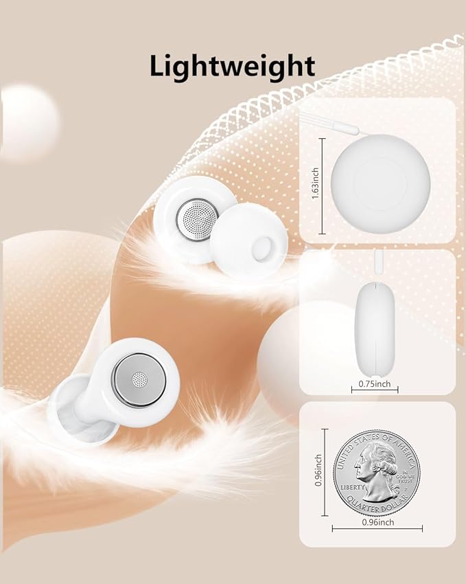 Sleep Noise-Canceling Earplugs 50dB Noise Reduction 4 Ear Tip Sizes Reusable Noise-Canceling Earplugs Silicone Hearing Protection Gear Ideal for Work and Travel (White)