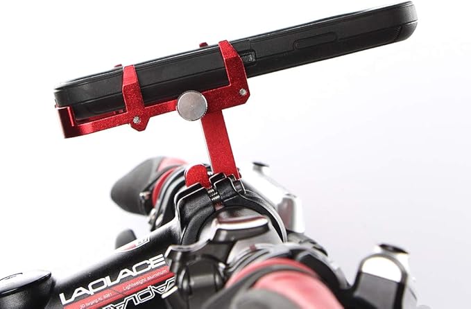 GUB Thick Case Design Bike & Motorcycle Phone Mount Handlebar Holder Adjustable Compatible with iPhone XR Xs 7s 8 Plus,Compatible with SamsungS7/S6/Note5/4,Any Cell Phones with Thick Phone Case (red)