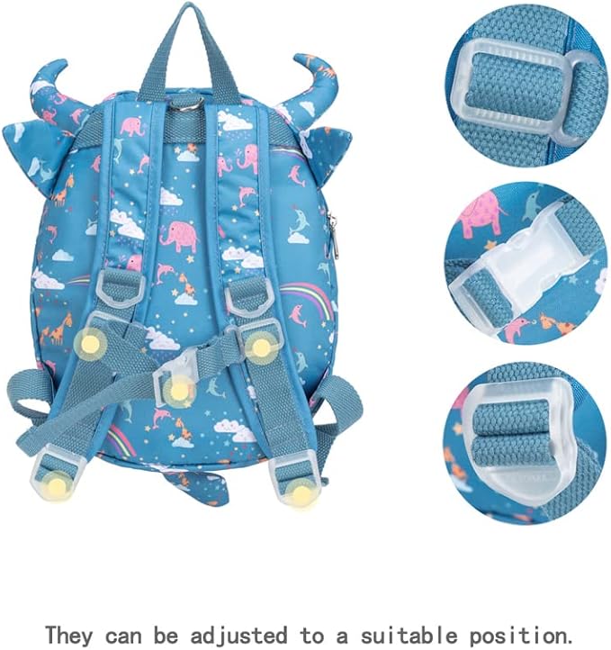 CFX Toddler Backpack Leash, Anti Lost Leash with Safety Handle, Attractive Toddler Leashes(Cow)