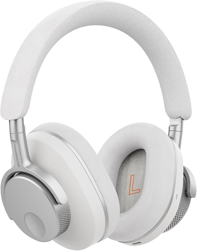 Cambridge Audio Melomania P100 SE Headphones - Bluetooth, Active Noise Cancelling with Hi-Fi Sound, 100 Hour Playback with User Replaceable Battery, Gaming Mode and Carry Case - White