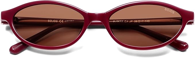 SOJOS TR90 Ultra Light Flexible Sunglasses for Women Retro Oval Polarized Cat Eye Vintage Shades UV400 Protection Comfort Fit