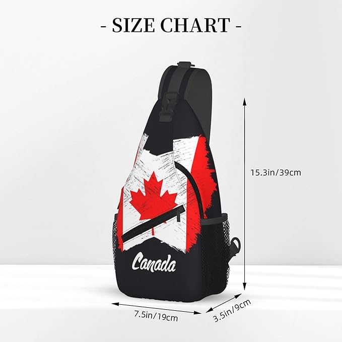 GJXFLSY Canada Flag Sling Backpack Crossbody Bag Casual Chest Bags Travel Hiking Daypack Shoulder Bag for Women Men