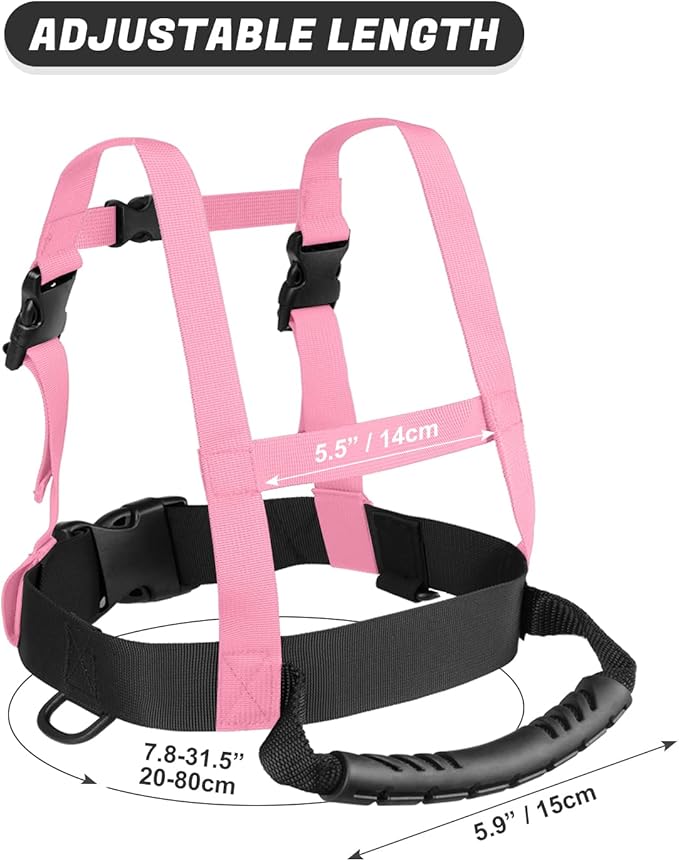 Odoland Kids Ski Snowboard Training Harness Toddler Skiing Harness with Removable Leash Speed Control Teaching for Beginners
