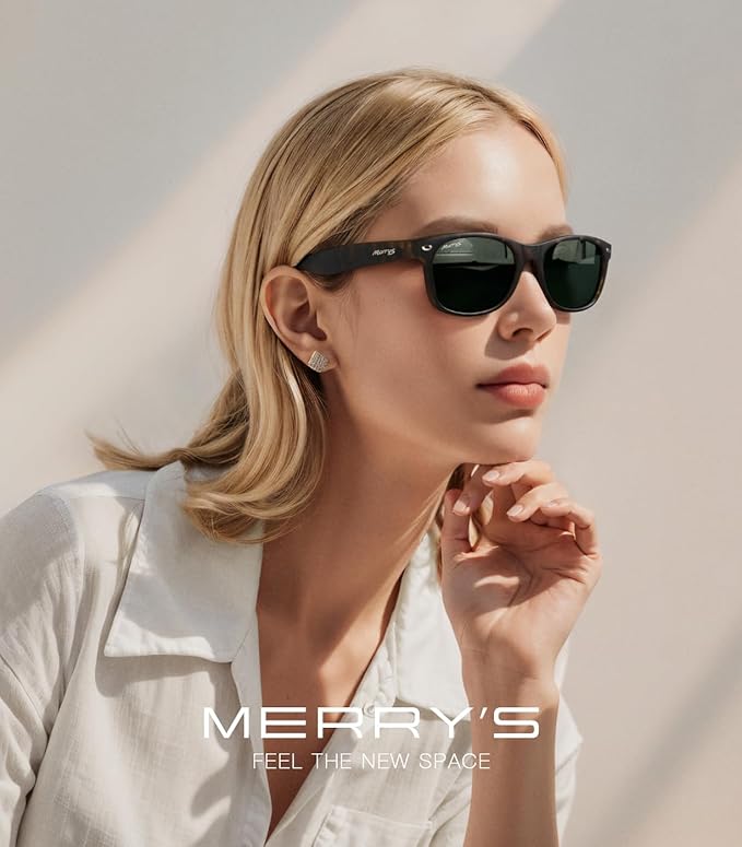 MERRY'S Polarized Unisex Shades Sunglasses for Men and Women Vintage Polarized Sun Glasses Mirror Lens