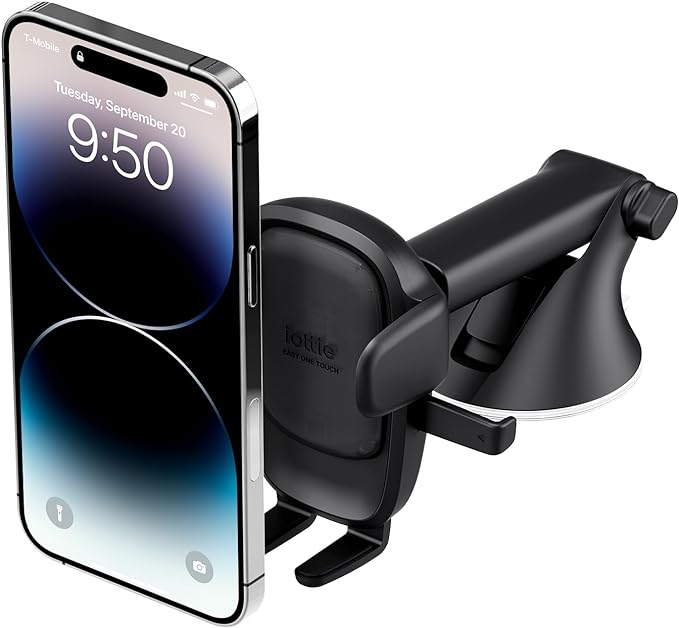 iOttie Easy One Touch Advanced Universal Car Mount Dashboard & Windshield Suction Cup Phone Holder for iPhone, Samsung, Google, All Smartphones