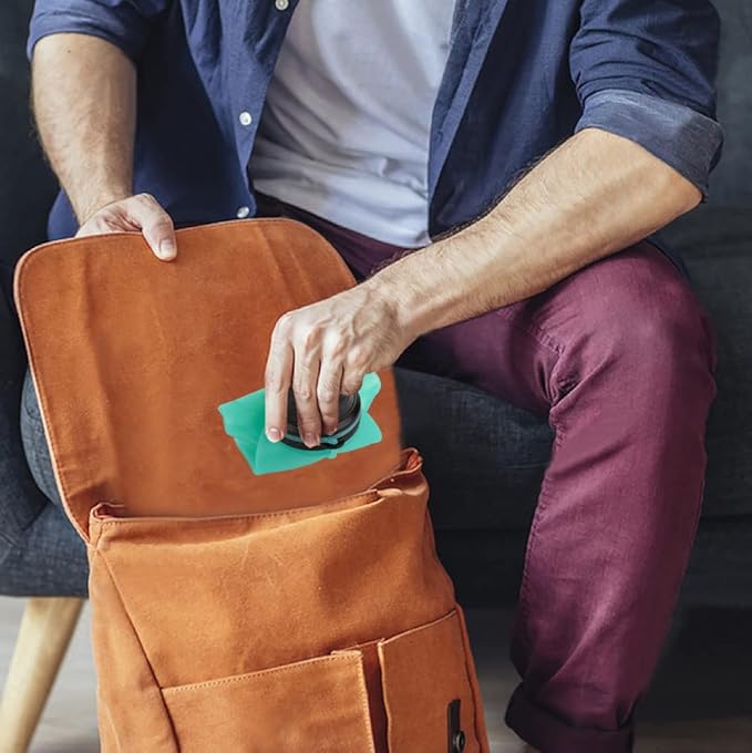 E-Senior Collapsible Water Bottle BPA Free - Foldable Water Bottle for Travel Sports Bottles with Triple Leak Proof Lightweight 17oz (Upgraded Aqua Blue)