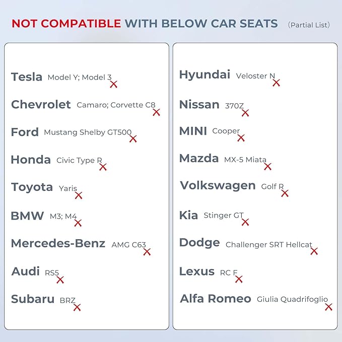 Yoocaa Adjustable Car Headrest Pillow, Road Pal Headrest, U-Shaped Travel Sleeping Pillow for Kids & Adults, Head Neck Support Only Suitable for Car Seat Headrest with Poles, Black