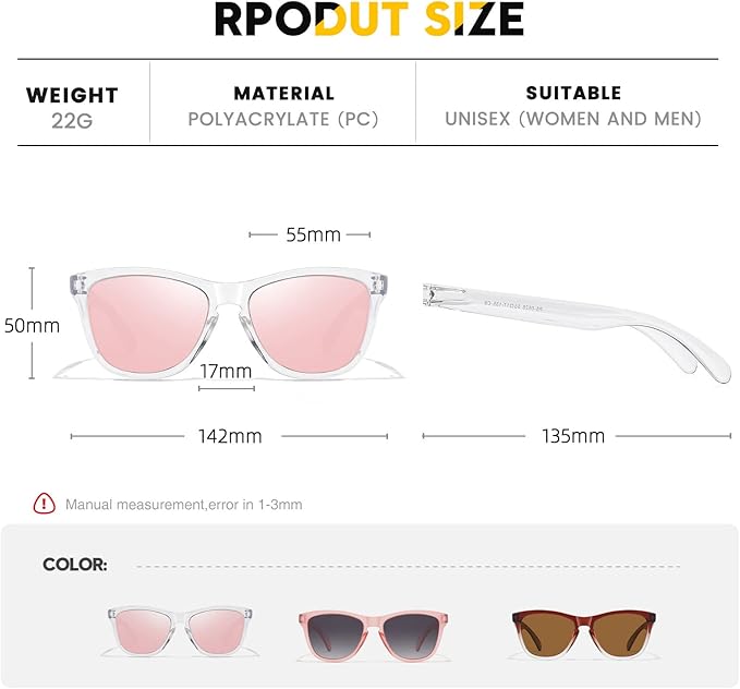 Sunglasses Womens Polarized Sunglasses for Mens Womens Retro Mirror Lens for Driving Fishing UV400 Protection