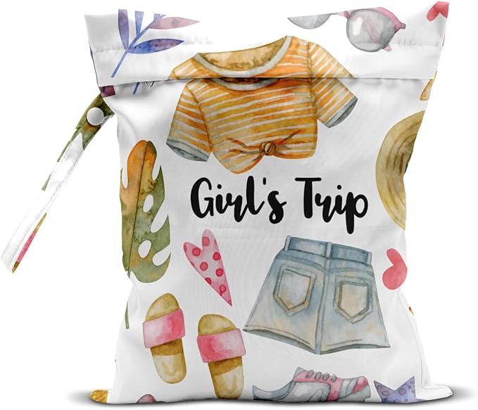 Girls Trip Weekend Gifts, Wet Bag, Wet Dry Bag, For Swimsuit Travel Vacation Beach Pool Trip Makeup Bags, Bachelorette Party Bestie Gifts for Women Sister Friends