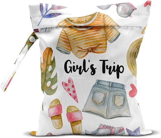 Girls Trip Weekend Gifts, Wet Bag, Wet Dry Bag, For Swimsuit Travel Vacation Beach Pool Trip Makeup Bags, Bachelorette Party Bestie Gifts for Women Sister Friends
