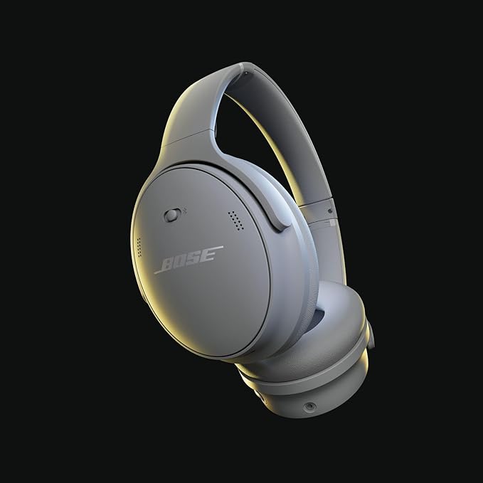 Bose QuietComfort Headphones - Wireless Bluetooth Headphones, Active Over Ear Noise Cancelling and Mic, USB-C Charging, Deep Bass, Up to 24 Hours of Playtime, Moonlight Grey - Limited Edition Color