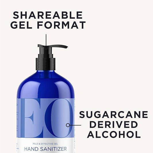 EO Hand Sanitizer Gel, 32 Ounce (Pack of 1), French Lavender, Organic Plant-Based, Botanical Extracts