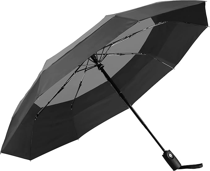 Khulula Windproof Compact Travel Umbrellas for Rain – Easy Auto Open Close, Automatic Durable Waterproof – Backpack, Portable, Lightweight Umbrellas for Travel