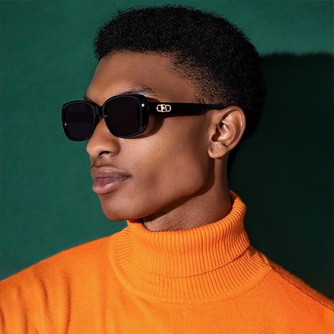 BOLON Men Women Retro 90’s Vintage Y2K Trendy Rectangle Polarized Sunglasses, Exclusive Eyewear Brand of EssilorLuxottica