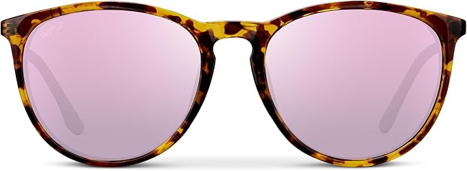 WearMe Pro Round Polarized Sunglasses for Women - UV400 Protection, Lightweight Frame, Vintage Retro Style