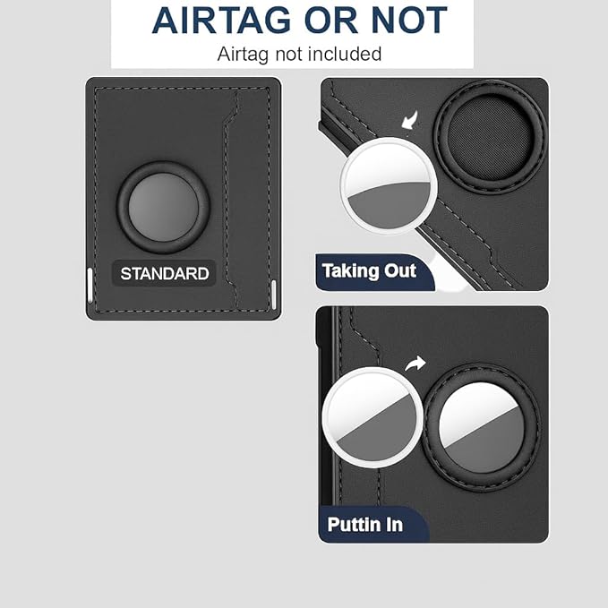 Smart Bifold Airtag Wallet for Men – RFID Blocking Pop-Up Bifold Credit Card Holder with ID Window, Slim Aluminum Case Fits 12+ Cards, Coffee Brown, Comes in a Gift Box (Jet Black)