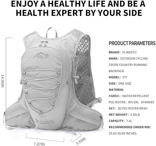 Running Hydration Vest for Men Women Water Backpack for Running 3L Running Hydration Pack for Trail Running Marathon Race Hiking