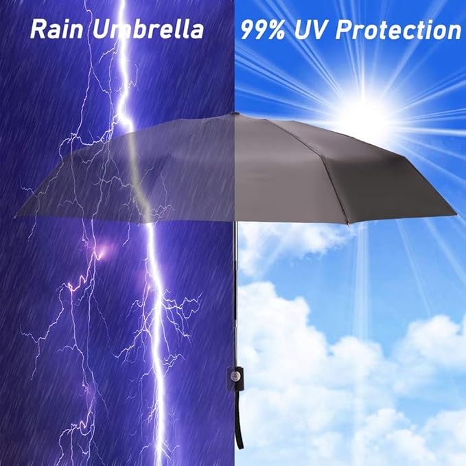 Goothdurs Automatic Mini Travel Windproof Umbrella Compact Auto Open/Close Small Lightweight Folding Rain Umbrellas for Women Men