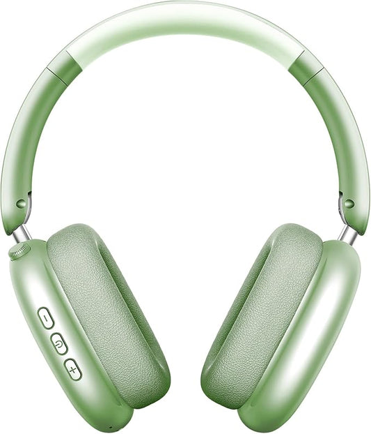 Wentronic Y01 Wireless Noise Canceling Headphones Bluetooth 5.3 Over Ear Headphones with Microphone, Hi-Res Audio, 48H Playtime, Foldable Comfortable Earpads,Compatible with iOS,Android,PC, Green