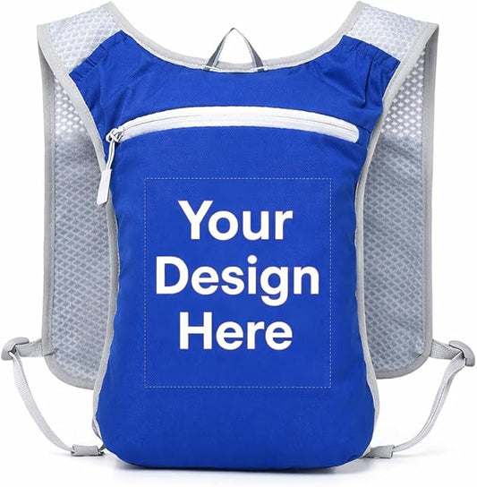 Personalized Hydration Running Vest Backpack, Custom Logo Text Lightweight Pack for Marathon & Trail Run