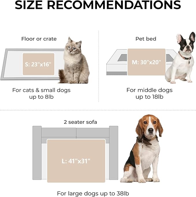 LINENLUX 1 Pack 3 Soft Fleece Dog Blanket for Pet Washable Warm Cat Puppy Fluffy Calming Flannel Beige Large