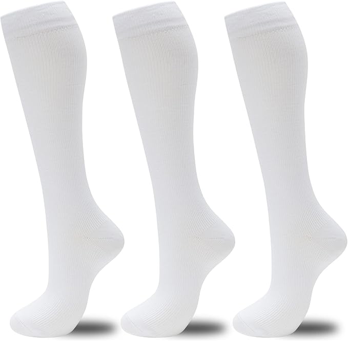 fenglaoda Compression Socks for Women Men 3 Pairs Graduated Compression Support Circulation Socks for Nurses