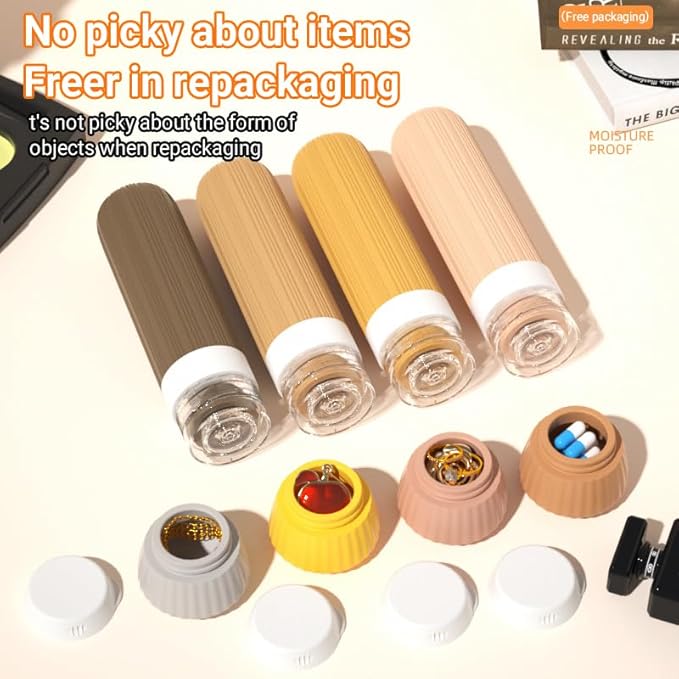 8-Piece Leakproof Travel Bottles and Jars Set – 4 Silicone Bottles + 4 Cream Jars with Clear Zipper Bag – TSA Approved Toiletry Containers – BPA-Free (PeachPuff)