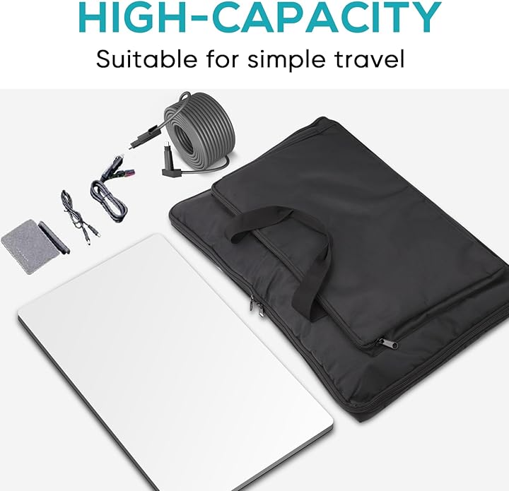 Starlink Gen 3 Satellite Travel Bag Outdoor Waterproof Portable Storage Bag (Suitable for Starlink Plate+Bracket/Cable) RV Camping Single Shoulder Backpack(Black)