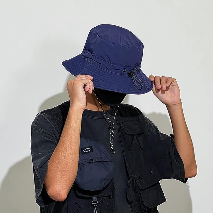 Waterproof Bucket Hat for Women and Men - UV Protection Beach Sun Hat Fishing Safari Boonie Hat Rain Hat Adjustable Packable