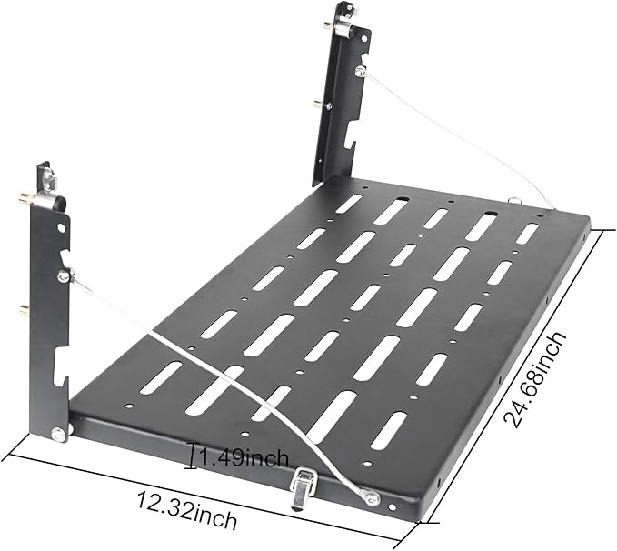 Hooke Road JK Wrangler Tailgate Table Metal Storage Rack Foldable Cargo Shelf for 2007-2018 Jeep Wrangler JK & Unlimited