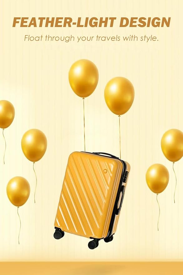 HotWay 28 Inch Expandable Checked In Luggage, Lightweight Hardshell Luggage with Spinner Wheels, Silver