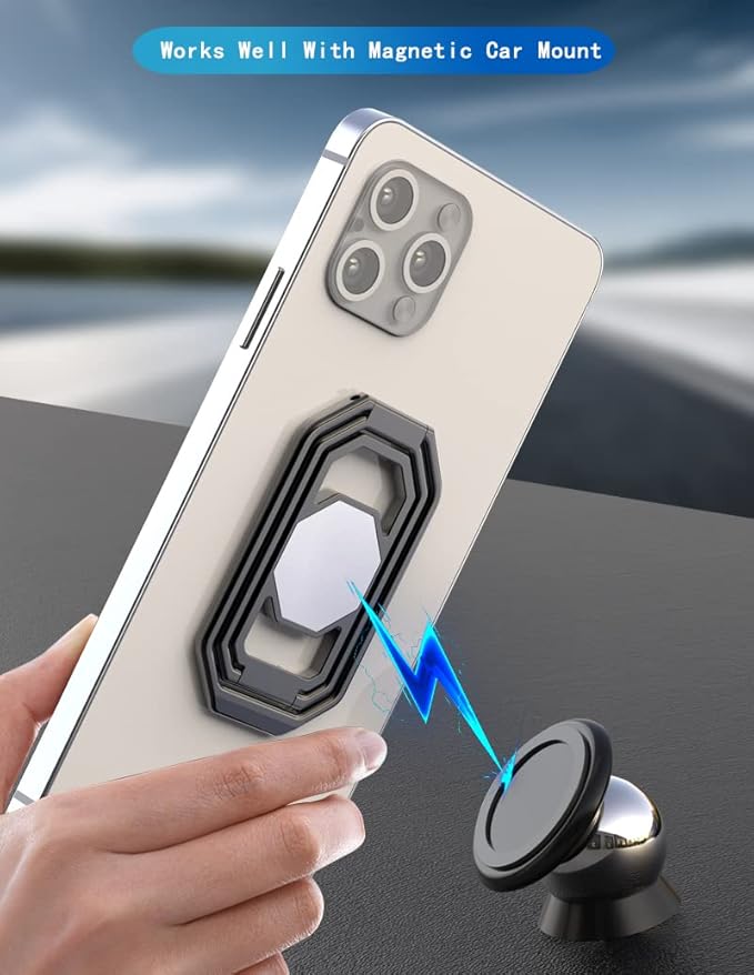 Phone Ring Holder Cellphone Holder for Hand 360° Adjustable Phone Kickstand Phone Finger Grip Stand Compatible with iPhone iPad Smartphones Tablet